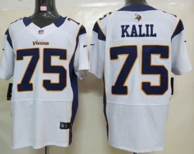 Nike Minnesota Vikings #75 Matt Kalil White Elite Jersey inbean