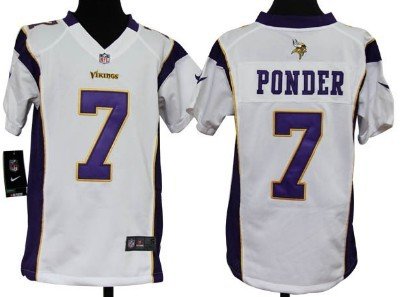 Nike Minnesota Vikings #7 Christian Ponder White Game Kids Jersey inbean