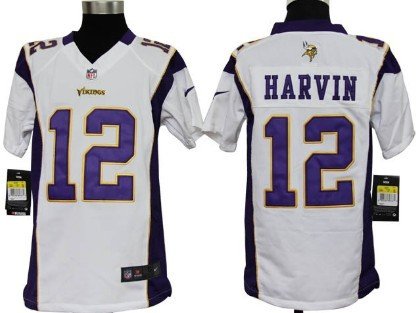 Nike Minnesota Vikings #12 Percy Harvin White Game Kids Jersey inbean