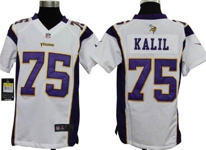 Nike Minnesota Vikings #75 Matt Kalil White Game Kids Jersey inbean