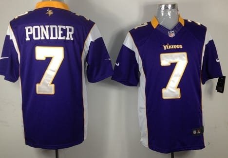 Nike Minnesota Vikings #7 Christian Ponder Purple Limited Jersey inbean