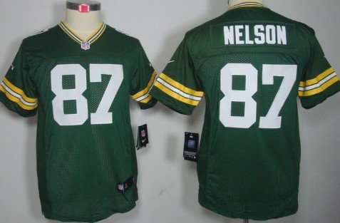 Nike Green Bay Packers #87 Jordy Nelson Green Limited Kids Jersey inbean