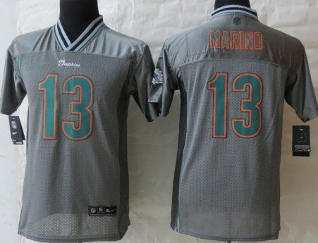 Nike Miami Dolphins #13 Dan Marino 2013 Gray Vapor Kids Jersey inbean