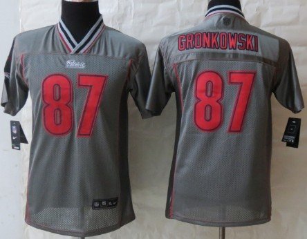 Nike New England Patriots #87 Rob Gronkowski 2013 Gray Vapor Kids Jersey inbean