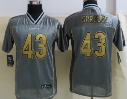 Nike New Orleans Saints #43 Darren Sproles 2013 Gray Vapor Kids Jersey inbean