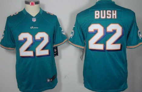 Nike Miami Dolphins #22 Reggie Bush Green Limited Kids Jersey inbean