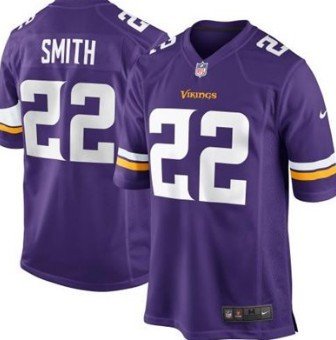 Nike Minnesota Vikings #22 Harrison Smith 2013 Purple Game Kids Jersey inbean