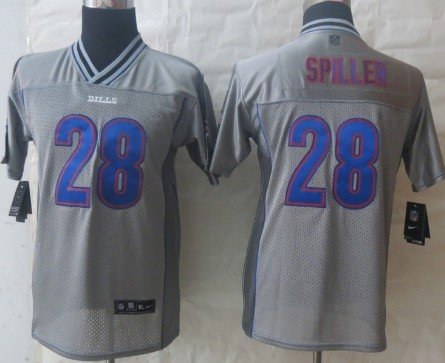 Nike Buffalo Bills #28 C.J. Spiller 2013 Gray Vapor Kids Jersey inbean