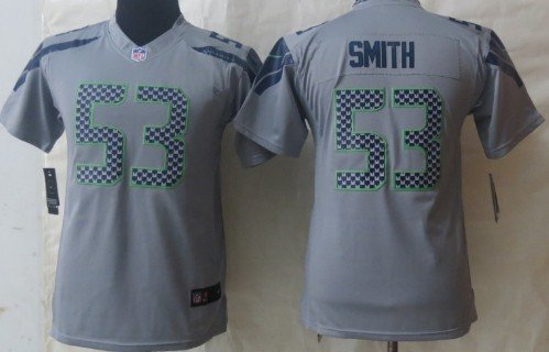 Nike Seattle Seahawks #53 Malcolm Smith Gray Limited Kids Jersey inbean