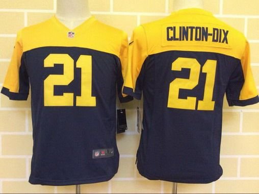 Youth Green Bay Packers #21 Ha Ha Clinton-Dix Navy BlueGold Alternate NFL Nike Game Jersey inbean