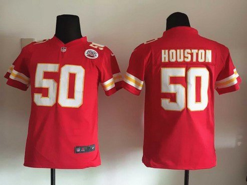 Youth Kansas City Chiefs #50 Justin Houston Red Team Color NFL Nike Game Jersey inbean