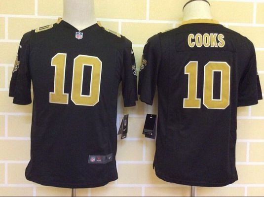 Youth New Orleans Saints #10 Brandin Cooks Nike Black Game Jersey inbean