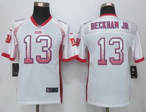 Youth New York Giants #13 Odell Beckham Jr White Drift Fashion NFL Nike Jersey inbean