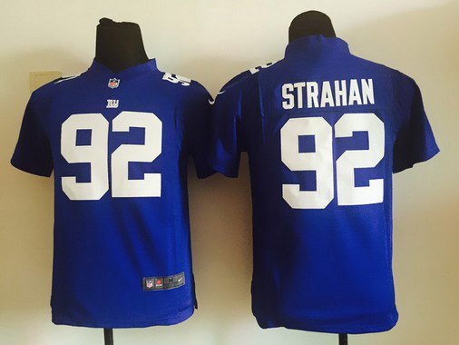 Youth New York Giants #92 Michael Strahan Royal Blue Retired Player NFL Nike Game Jersey inbean