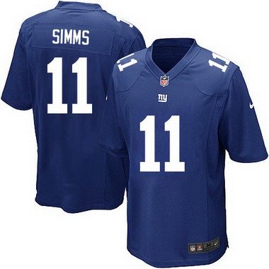 Youth New York Giants #11 Phil Simms Royal Blue Retired Player NFL Nike Game Jersey inbean