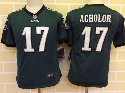 Youth Philadelphia Eagles #17 Nelson Agholor Midnight Green Team Color NFL Nike Game Jersey inbean