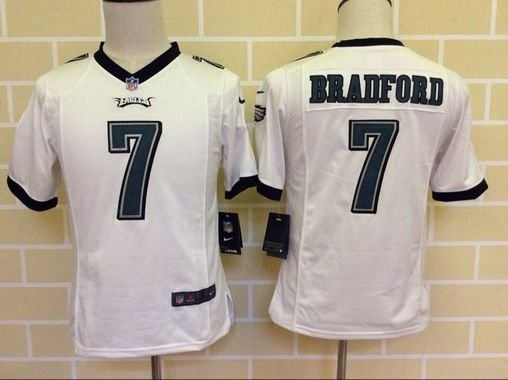 Youth Philadelphia Eagles #7 Sam Bradford White Road NFL Nike Game Jersey inbean