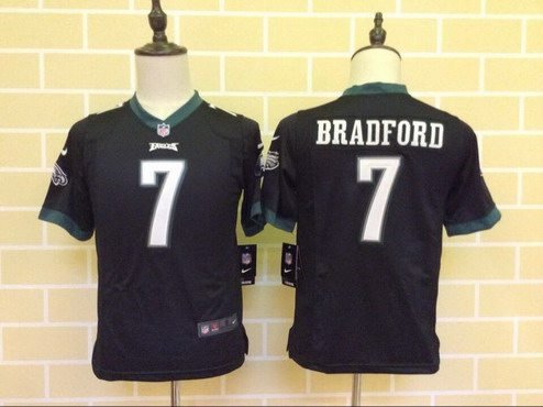 Youth Philadelphia Eagles #7 Sam Bradford Black Alternate NFL Nike Game Jersey inbean