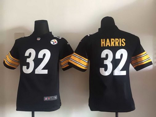 Youth Pittsburgh Steelers #32 Franco Harris Black Retired Player NFL Nike Elite Jersey inbean