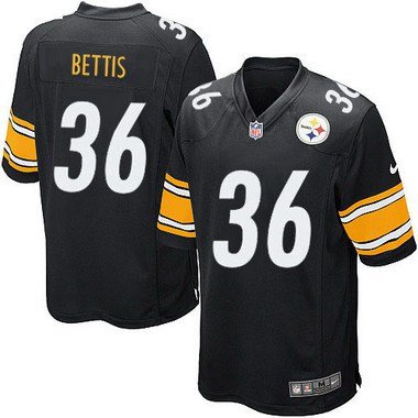 Youth Pittsburgh Steelers #36 Jerome Bettis Black Retired Player NFL Nike Game Jersey inbean