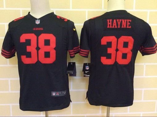 Youth San Francisco 49ers #38 Jarryd Hayne Black Alternate 2015 NFL Nike Game Jersey inbean