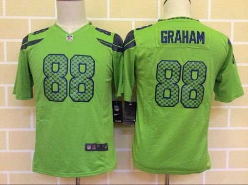 Youth Seattle Seahawks #88 Jimmy Graham Green Alternate NFL Nike Game Jersey inbean