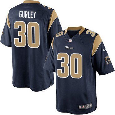 Youth St. Louis Rams #30 Todd Gurley Navy Blue Team Color NFL Nike Game Jersey inbean