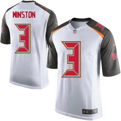 Youth Tampa Bay Buccaneers #3 Jameis Winston Nike White Game Jersey inbean