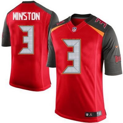 Youth Tampa Bay Buccaneers #3 Jameis Winston Nike Red Game Jersey inbean