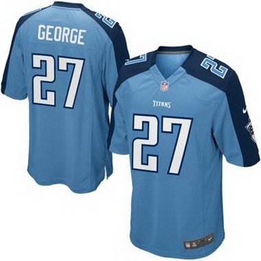 Youth Tennessee Titans #27 Eddie George Light Blue Retired Player NFL Nike Game Jersey inbean