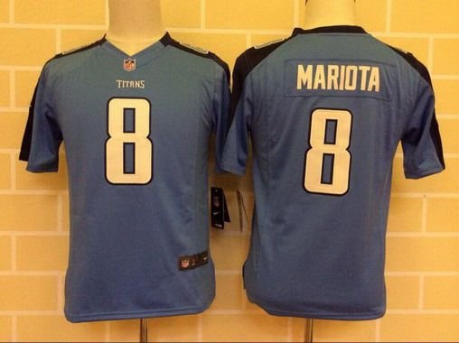 Youth Tennessee Titans #8 Marcus Mariota Light Blue Team Color NFL Nike Game Jersey inbean