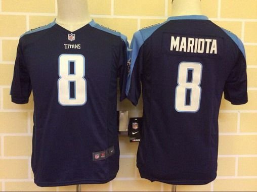 Youth Tennessee Titans #8 Marcus Mariota Navy Blue Alternate NFL Nike Game Jersey inbean