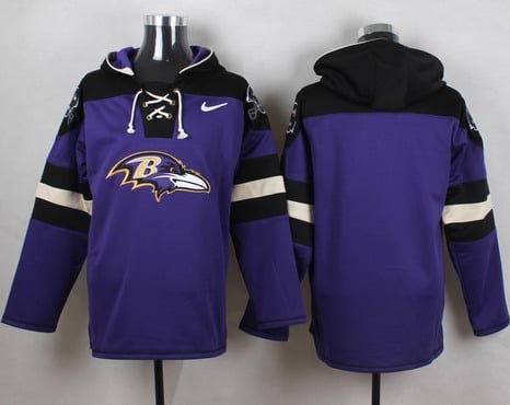 Men's Baltimore Ravens Blank Purple Team Color 2014 NFL Nike Hoodie inbean