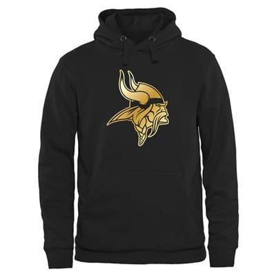 NFL Minnesota Vikings Men's Pro Line Black Gold Collection Pullover Hoodies Hoody inbean