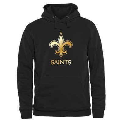 NFL New Orleans Saints Men's Pro Line Black Gold Collection Pullover Hoodies Hoody inbean