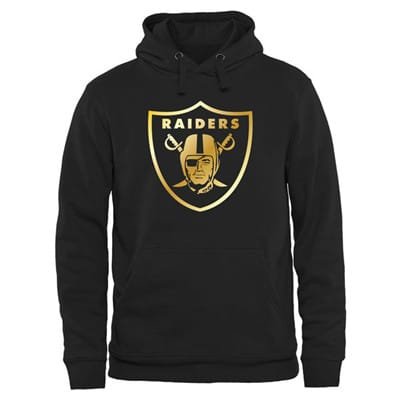 NFL Oakland Raiders Men's Pro Line Black Gold Collection Pullover Hoodies Hoody inbean