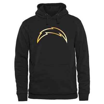 NFL San Diego Chargers Men's Pro Line Black Gold Collection Pullover Hoodies Hoody inbean