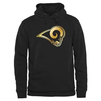 NFL St. Louis Rams Men's Pro Line Black Gold Collection Pullover Hoodies Hoody inbean