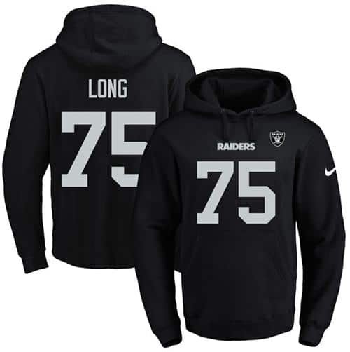 Nike Raiders #75 Howie Long Black Name & Number Pullover NFL Hoodie inbean