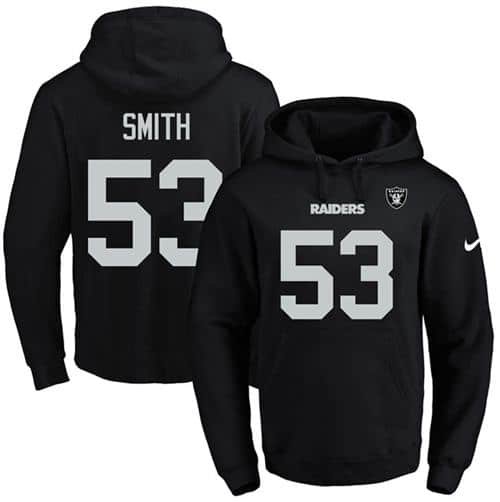 Nike Raiders #53 Malcolm Smith Black Name & Number Pullover NFL Hoodie inbean