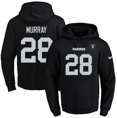 Nike Raiders #28 Latavius Murray Black Name & Number Pullover NFL Hoodie inbean