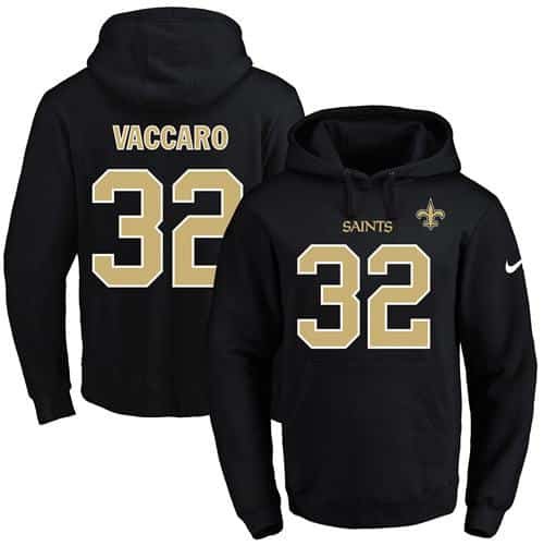 Nike Saints #32 Kenny Vaccaro Black Name & Number Pullover NFL Hoodie inbean