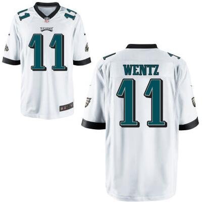 Youth Philadelphia Eagles #11 Carson Wentz Nike White 2016 Draft Pick Game Jersey inbean