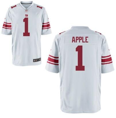 Youth New York Giants #1 Eli Apple Nike White 2016 Draft Pick Game Jersey inbean