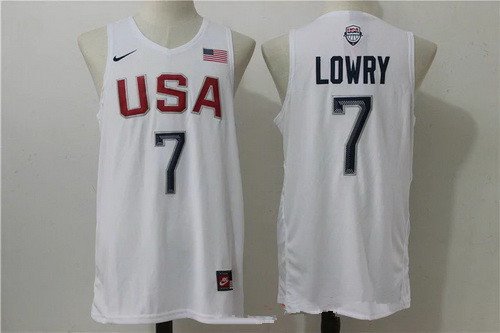 2016 Olympics Team USA Men's #7 Kyle Lowry White Revolution 30 Swingman Basketball Jersey inbean