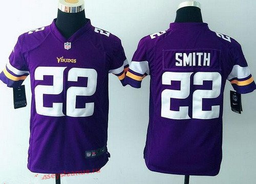 Youth Minnesota Vikings #22 Paul Krause Purple Team Color NFL Nike Game Jersey inbean