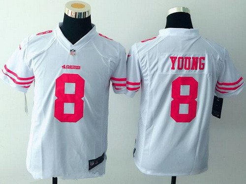 Youth San Francisco 49ers #8 Steve Young White Retired Player NFL Nike Game Jersey inbean