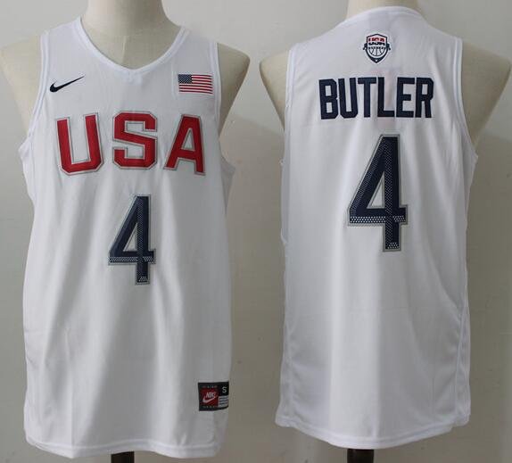 2016 Olympics Team USA Men's #4 Jimmy Butler White Stitched NBA Nike Swingman Jersey inbean