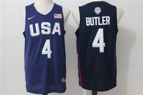 2016 Olympics Team USA Men's #4 Jimmy Butler Navy Blue Stitched NBA Nike Swingman Jersey inbean