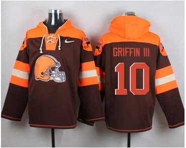 Nike Browns #10 Robert Griffin III Brown Player Pullover NFL Hoodie inbean